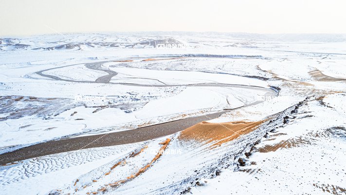 黑河环流冬雪