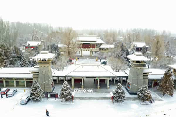 酒泉 城市 风光 雪景