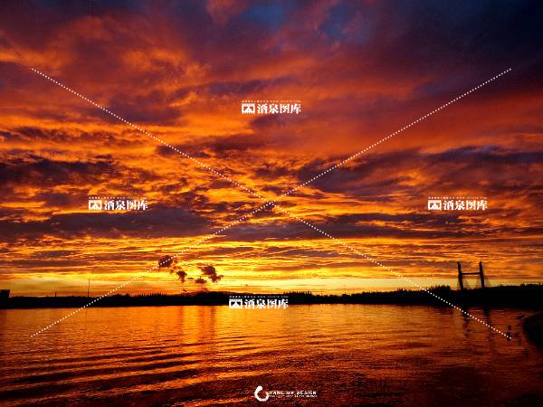 晚霞中的锦玉公园