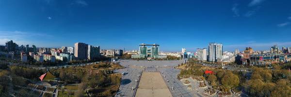 酒泉新城区广场全景