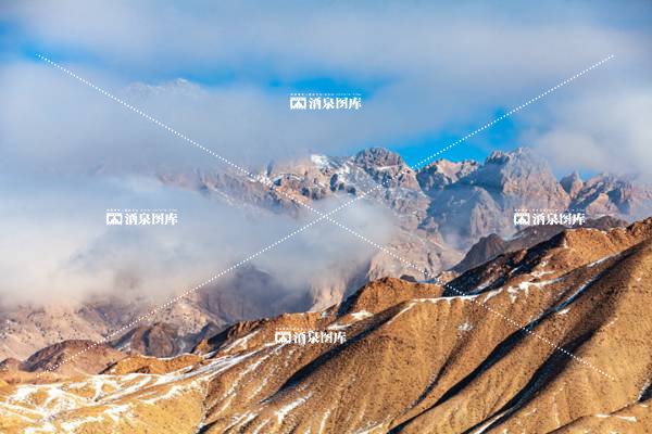 肃北鱼儿红雪景