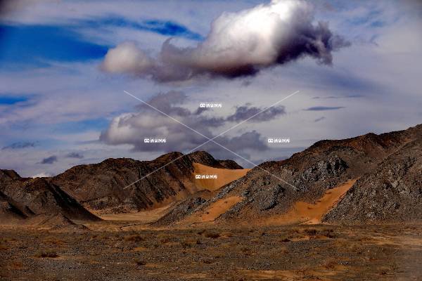 金塔沙枣园之雨后小黄山