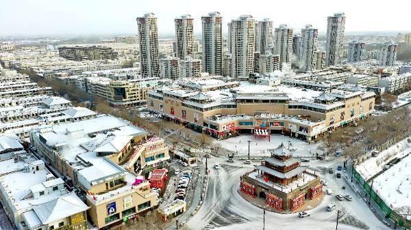 酒泉钟鼓楼鸟瞰